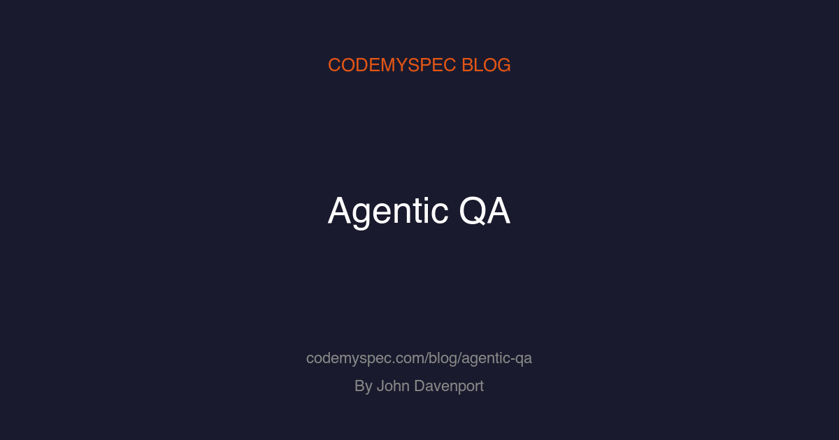 Agentic QA