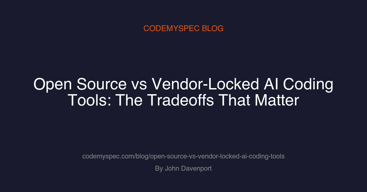 Open Source vs Vendor-Locked AI Coding Tools: The Tradeoffs That Matter